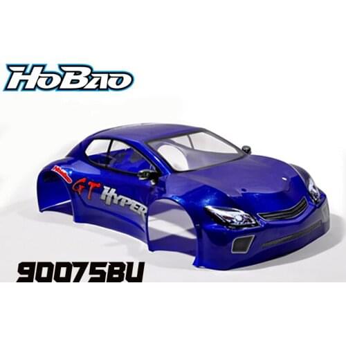 OFNA/HOBAO RACING 90075BU HYPER GT NEW PAINTED BODY SHORT (BLUE) FOR 1/8 HYPER GTS/GTB NITRO/ELECTRIC ON-ROAD