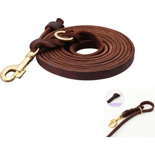 3m Large Dog Traction Rope Long Walking Training Woven Leather Dog Traction Rope Competition German Shepherd Labrador Para Perro