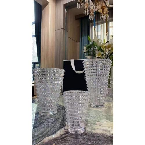 2kg 15x11cm crystal Transparent vase small size oval vase gift