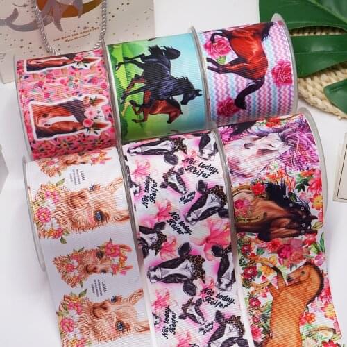DIY Handmade Materials Printed Grosgrain Ribbon 50 Yard Per Size 57281