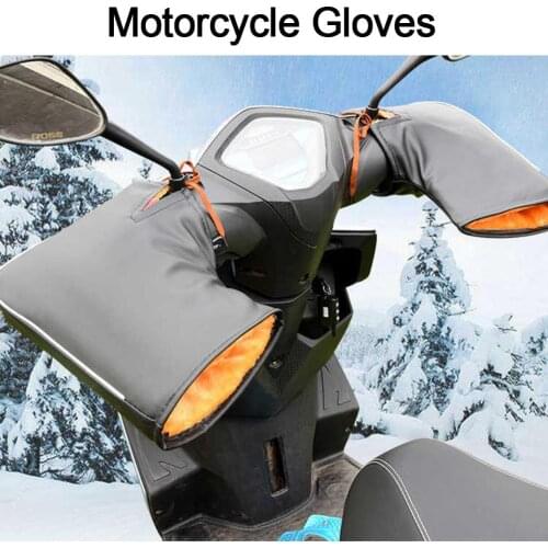 Motorcycle Handle Mitts Winter Motorcycle Gloves Thickened Riding Warm Cold Waterproof Wind Men Women Handle Mitts