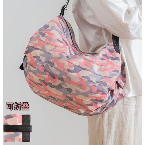 Foldable Shopping Bag Thick Tear-resistant Oxford Clothhandbag Convenient Travel Supermarket Organ Storage Bags Large Capacity