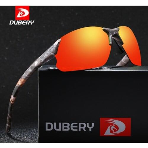 DUBERY Vintage Sunglasses Polarized Mens Sun Glasses For Men UV400 Shades Driving Black Square Oculos Male 8 Colors Model 672