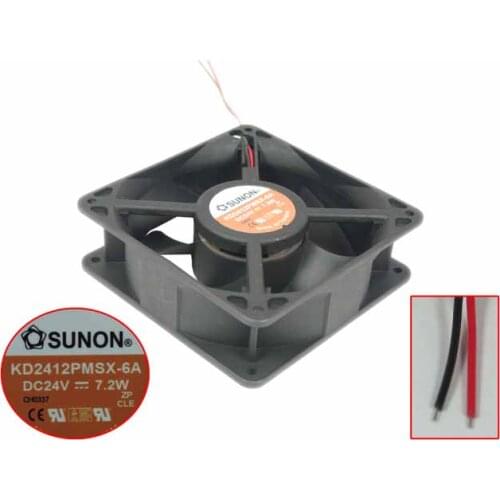 SUNON KD2412PMSX-6A DC 24V 7.2W 120x120x38mm 2-wire Server Cooling Fan