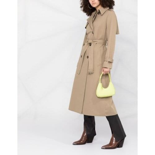 Classic Women Double Breasted Trench Coat New Ladies Long Sleeve Turn-Down Collar Outwear Casual Windbreaker Top with Sashes