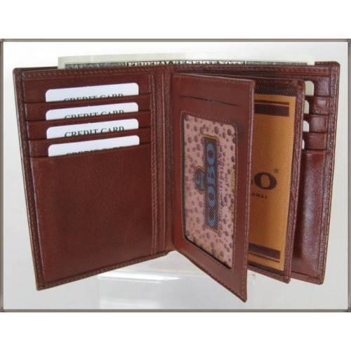 Zenga Or,jinal Leather Men Wallets 102-4 Tan Color World Famous Turkish Leather Manufacturing