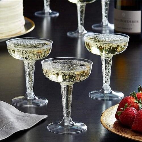 10Pcs Plastic Cocktail Cup Goblet Beer Juice Whiskey Champagne Boron Martini Wine Cup Drinking Bar Club Halloween Party Wedding