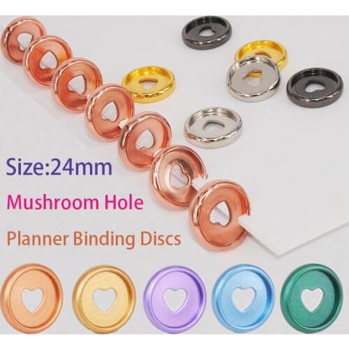 12pcs 24mm Plastic Mushroom Rings Binding Discs Planner Disc Binder Rings Notebook DIY Scrapbook Disc Binding Office Supplies