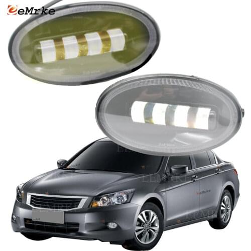 2x Cut-Line Lens Front Full LED Fog Lights White / Yellow Color Foglamp for Honda Accord Insprire 2008 2009 2010 2011