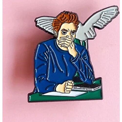 Vampire Biology Class Edward Cosplay Brooch Pins Enamel Metal Badges Lapel Pin Brooches Jackets Fashion Jewelry Accessories