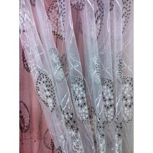 CS 82 Butterfly Tulle Voile Window Curtain fabric Door Room Balcony Sheer Panel Curtain fabric Scarf Hot Jacquard