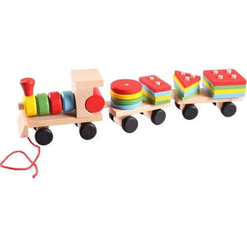 Baby Wooden Building Blocks Kids Intelligence Matching Game Toy Children Wood Model Assembling Kits Montessori Educational Toy