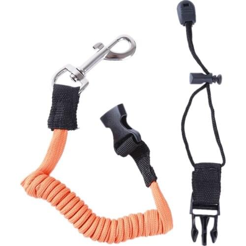 Elastic Kayak Canoe Paddle Leash Surfboard Surfing Rope Safety Leash Rowing Boats Lanyard Fishing Rod Kayak Accessories