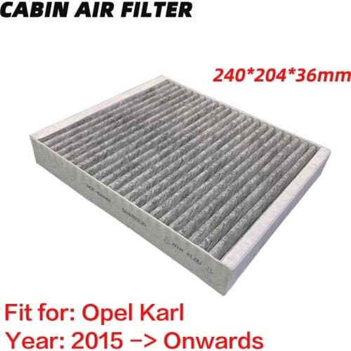 Cabin Filter for Opel Karl (2015-Onwards) Activated High Carbon Pollen Air Filters Better than original 1pc