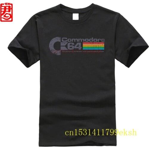 T-shirt Commodore C64 Amiga Gamer Nerd Geek Retro Vintage Logo Distressed