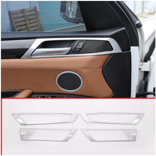 4pcs ABS Chrome For BMW X3 F25 2014-2017 Car Interior Door Handle Frame Trim Accessories