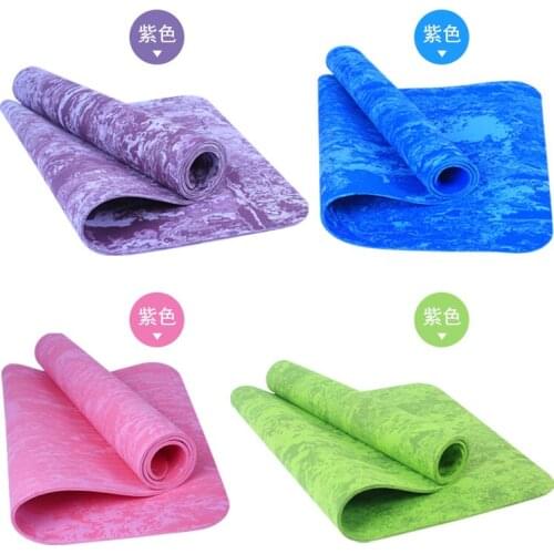 Tasteless TPE 185cmx80cm*8mm yoga mat camouflage fitness mat 8MM thickening increase wide anti-skid sports yoga mat