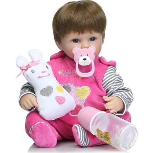 40cm Reborn Baby Dolls Vinyl Silicone Lifelike Alive Soft Babies Toddler Newborn Toy Kids Boys Girls Birthday Chirstmas Gift