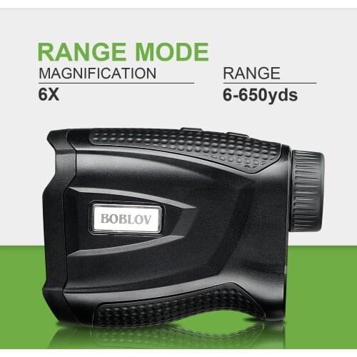 BOBLOV 3M02 600M 6X Golf Laser Rangefinder Telescope Ranging Vibration Flag Locking Speed Meter Magnetic for Sport, Hunting