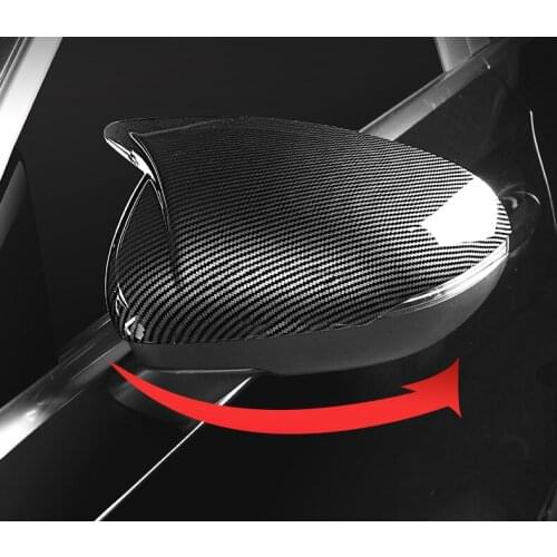 For Mercedes Benz W177 A class 2018-2021 Upgrade Decoration Car Rearview Mirror Horn Shape Protection Cover Carbon Piano Styling