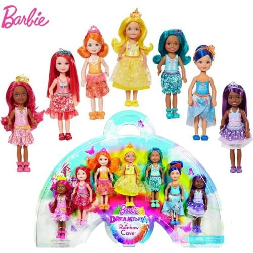 Original Barbie Dreamtopia Rainbow Cove Doll Mini World Barbie Dolls for Girls Birthday Fashion Toy for Girl Brinquedo Juguetes