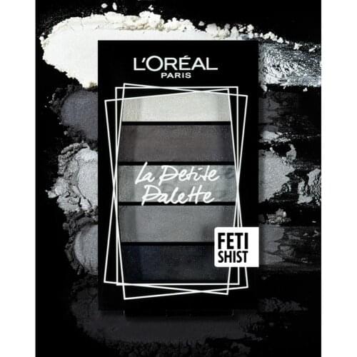 L'Oréal Paris La Petite Eyeshadow Palette - Fetishist Five Trendy Color Black Gray Colors Eye Make up