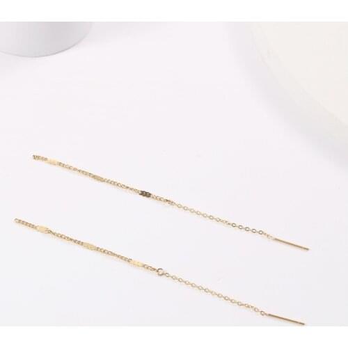 Tarnish Free PVD Gold Finish Symple Ear Line Earring Stainless Steel Tarnish Free Gold Jewelry Wholesale