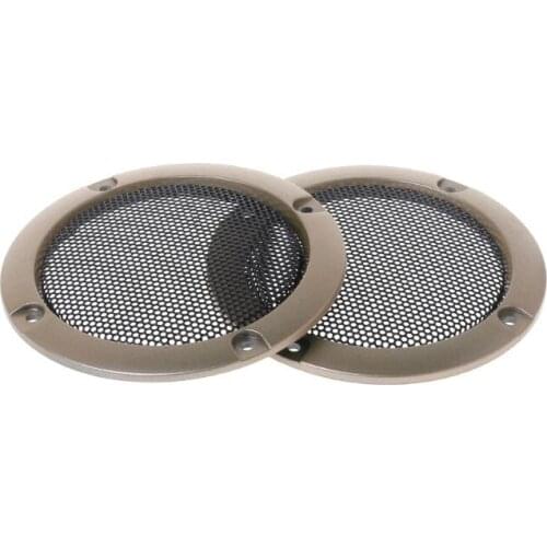 2PCS Speaker Grills 3" Protective Subwoofer Frame Grille Cover Steel Mesh Decorative Circle DIY Accessories M5TB