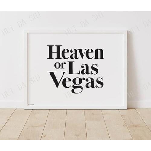 HEAVEN or LAS VEGAS Cocteau Twins Bohemian Typography Poster Print Jesus Mary Chain Joy Division New Order Stone Roses Nordic