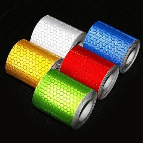 5cm*300cm Car Reflective Tape Decoration Stickers Car Warning Safety Reflection Tape Film Auto Reflector Sticker Car Styling HOT