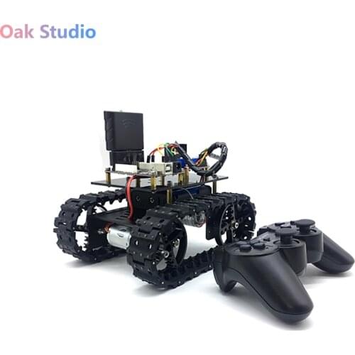 Mini T10 Wireless Control Smart RC Robot Kit, by PS2 joystick Tank Car Chassis with Arduino Uno R3 DIY game play station