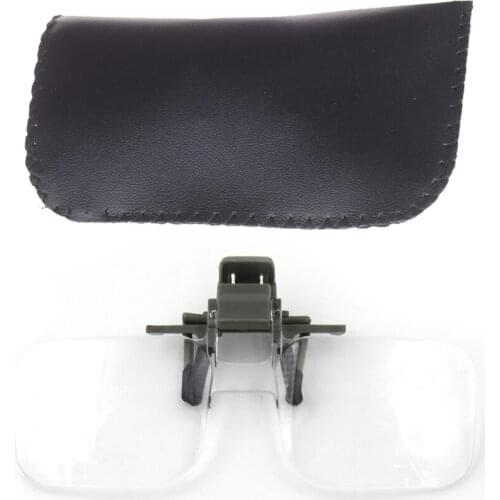 Magnifying Glasses Lens Precise Eyeglasses Jewellery Appraisal Watch Repair Tool Magnifier Folding Handfree Clip On Clear
