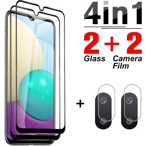 4-in-1 Tempered Glass On The For Samsung Galaxy A02 Screen Protector For Samsung Galaxy A30s A31 A50 A50s A 71 Phone Lens Film