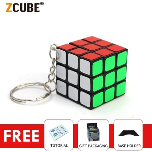 ZCube 3cm 3x3x3 Keychain Magic Cube Mini professional Speed Cube Puzzle Educational Toy For Children
