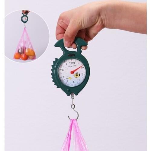 10kg! Pocket Pointer Luggage Scale Portable Spring Portable Suitcase Scale Handled Travel Bag Weighting Fish Hook Hanging