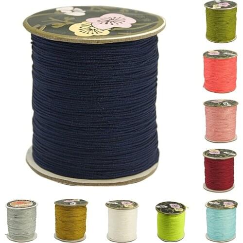 120m/roll 0.8mm Jewelry Nylon Cords Ropes Thread for Custom Woven DIY Necklaces Bracelets Handicraft Supplies Making Mixed Color