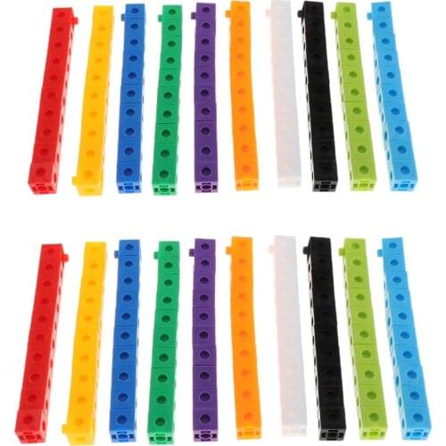 2 Packs 100x Early Education Cubes Linking Connecting Blocks Puzzles For Kids Fine Motor Skills Training