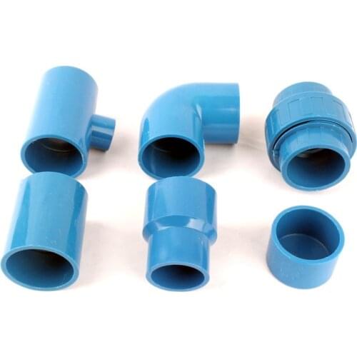 40mm Pipe Caps Equal Coupling Union Connectors 90 Degree Elbow 40 X 20mm Reducing Tee 40 X 32mm Reducing Straight Tube Adapter
