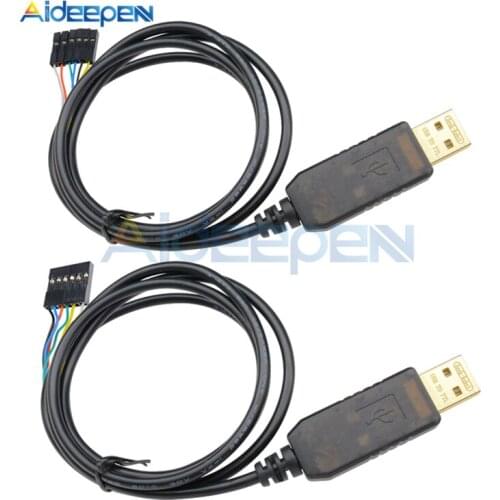 6Pin FTDI FT232RL FT232 USB to TTL RS232 Serial Wire Adapter Module 1M Download Cable For Arduino AVR ARM Raspberry Pi Original