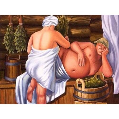 DIY Diamond Embroidery 5D Couple Resting Diamond Painting Full Diamond Mosaic Needlework Crafts Home Paintings SSYP-151