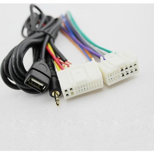 Biurlink Car Audio CD Changer Wiring Harness Adapter USB/AUX Port For Kia K2 K5 Sportage Factory Radio CD/DVD Stereo