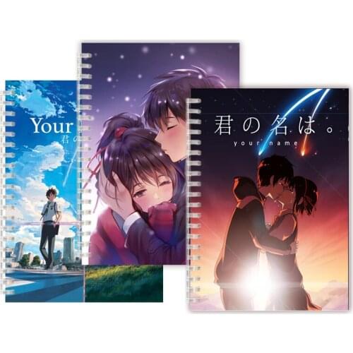 Anime Your Name 2 Movie Manga Spiral Ring Notebook Poster Andrew Kimi No Na Wa Prints Love Silk Writing Pad Note Book Journal