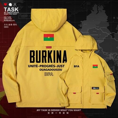 Burkina Faso BFA Burkinabe men jacket hooded nation flag chaquetas hombre coat clothing for men windbreaker top autumn clothes
