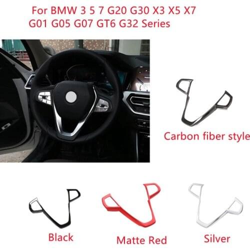 ABS Steering Wheel button V Frame trim Decoration Cover For BMW 3 5 series G20 G30 X3 X5 X7 G05 G07 GT6 G32 7 Series G11 2020