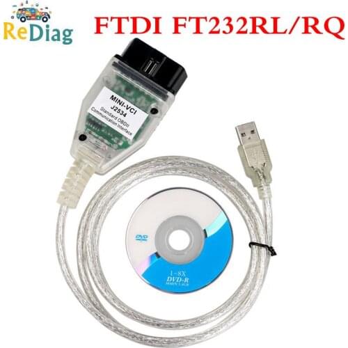 TIS Techstream J2534 mini vci for Toyota MINI VCI J2534 techstream TIS MINI VCI FT232RL Diagnostic Cable MINI-VCI
