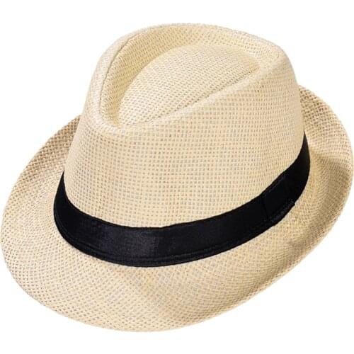 Imixlot 7 Colors Hot Fashion Summer Casual Unisex Beach Straw Hat Simple Casual Sun Protection Jazz Cap Kids Cowboy Hats