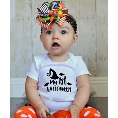 My First Halloween Newborn Baby Clothes Boy Girl ToddlerRomper Funny Cute Kawaii Outfits Infant Short Sleeve Daddy Gift