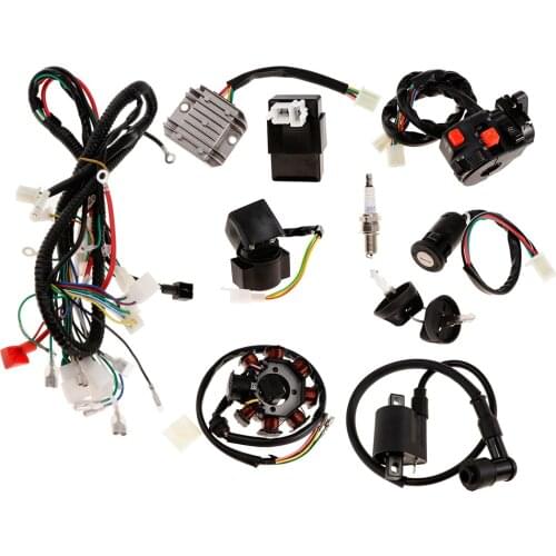 Wiring Harness Loom Solenoid Coil Rectifier CDI Kit 150cc 250cc ATV Quad