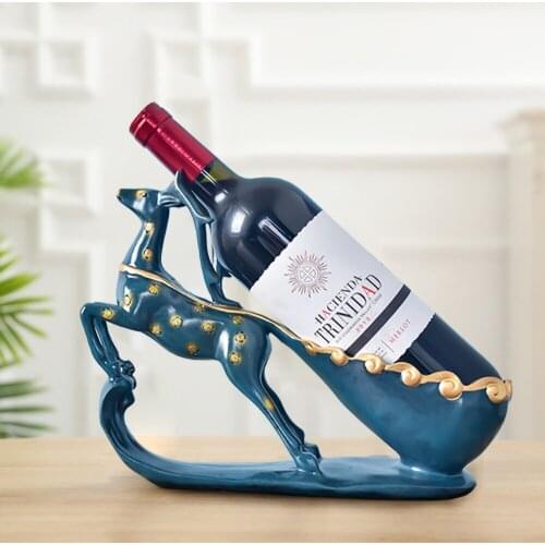 Deer cart resin crafts red wine rack living room decoration modern simple home decoration Statuettes Sculpture