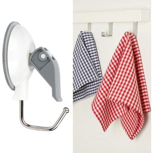 Suction Cup Hook Strong Bearing Capacity Reusable White Heavy Duty Vacuum Shower Hanger Towel Strong Adhesive Wall Suck Rack